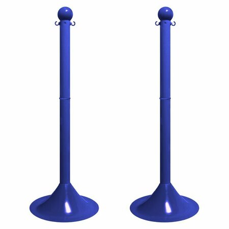 Mr. Chain Safety Green HD Stowable Stanchion, 2PK 93614-2
